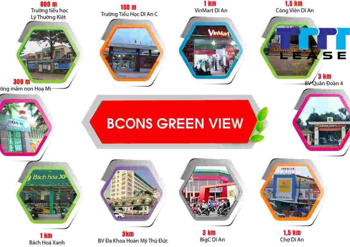 Tiện ích ngoại khu Bcons Green View